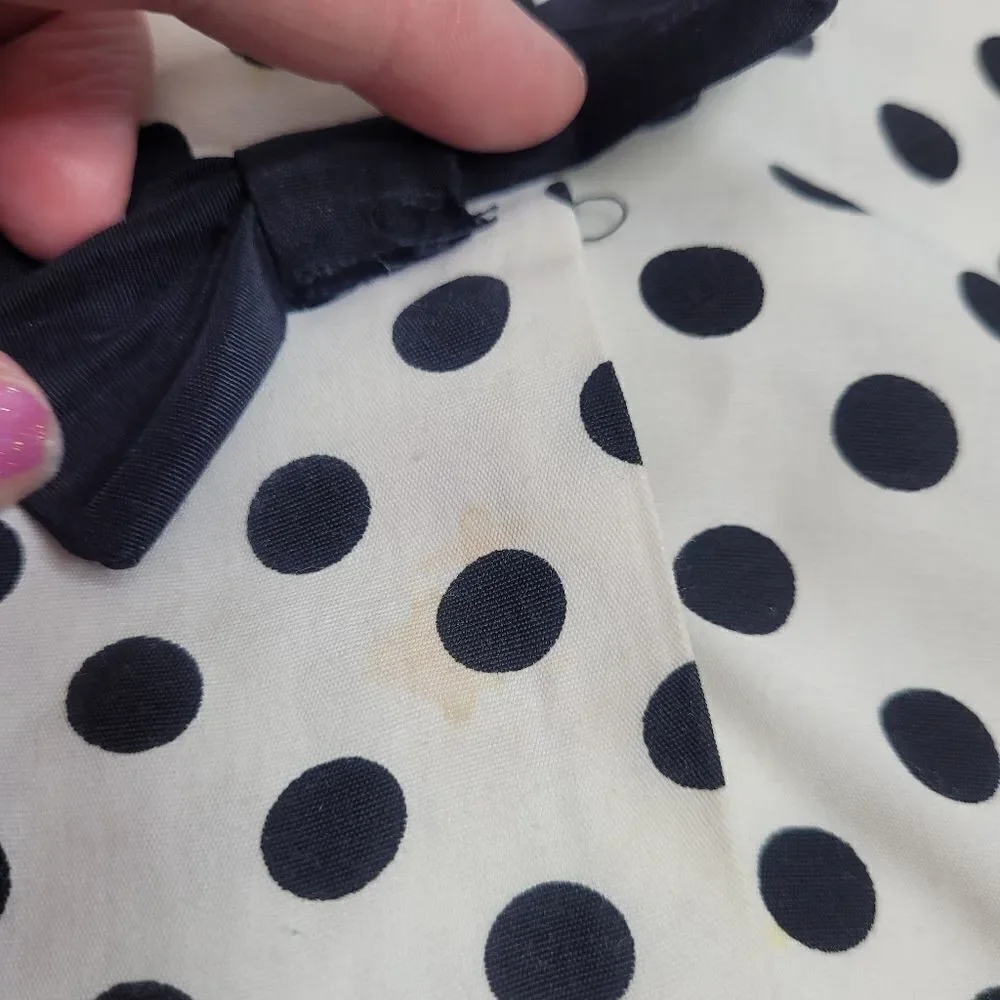 VINTAGE 80s set polka-dot high waist shorts and crop top S - Picture 4 of 15